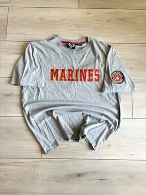 Rapid Dominance Shirt Mens XL Gray Marines USMC Logo Graphic Tee Patriotic Rare